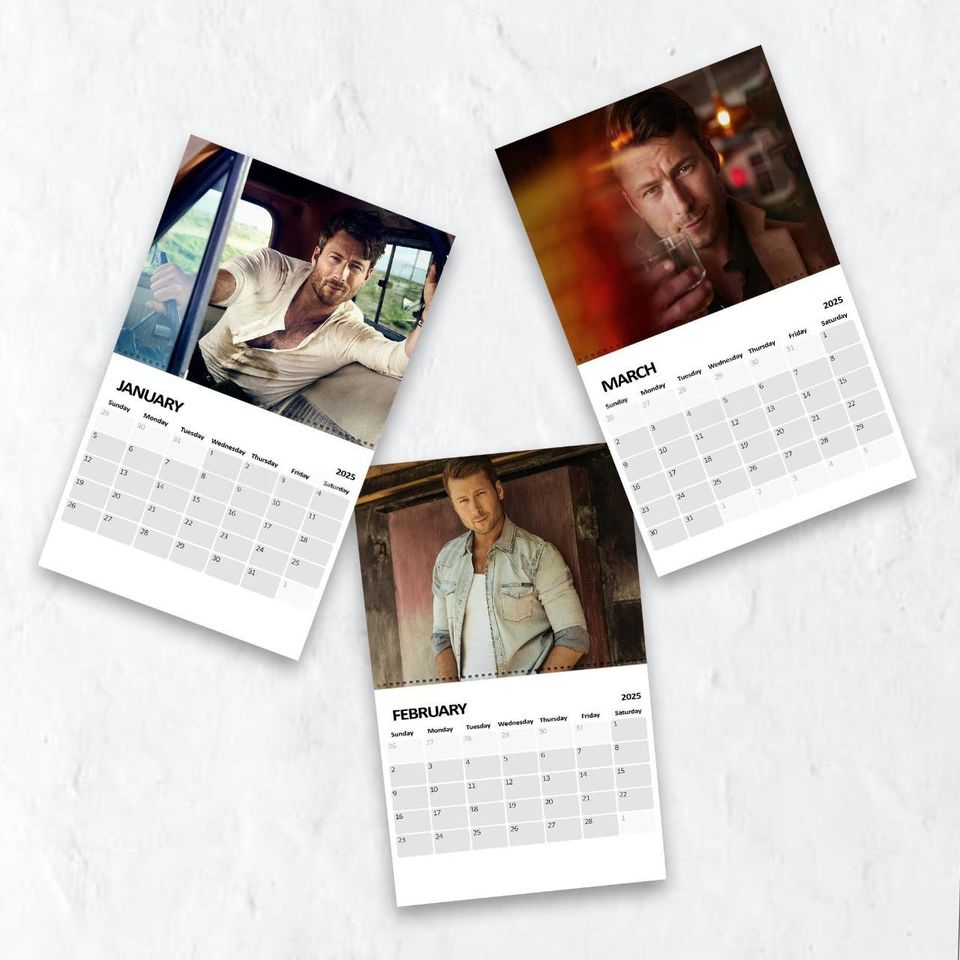 Glen Powell 2026 Calendar, Celebrity Crush Planner, Funny Wall Calendar Gift, Glen Powell Fan Merch, Holiday Gift for Her