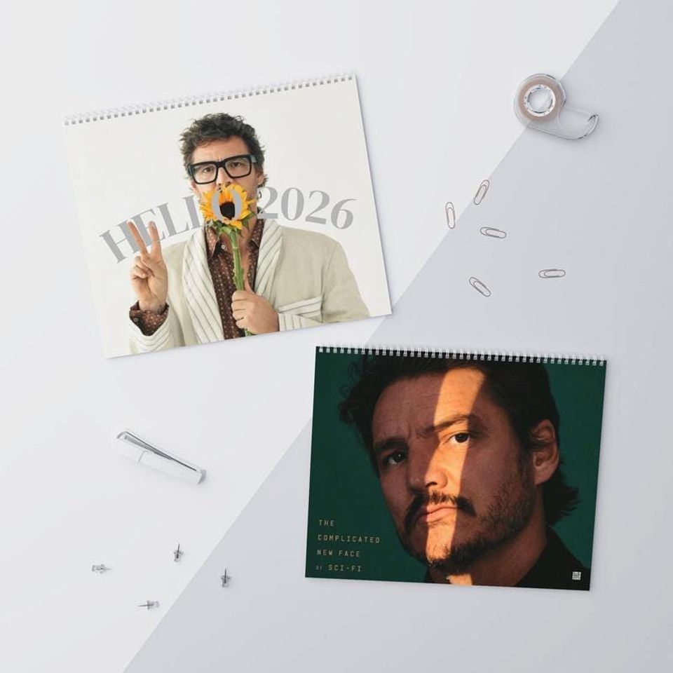 Pedro Pascal 2026 Calendar, Celebrity Crush Monthly Planner, Funny Wall Calendar Gift for Fans, Pop Culture Home Decor, Holiday Gift Idea