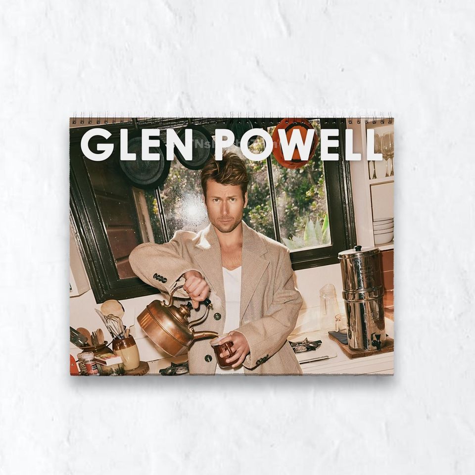 Glen Powell 2026 Calendar, Celebrity Crush Planner, Funny Wall Calendar Gift, Glen Powell Fan Merch, Holiday Gift for Her