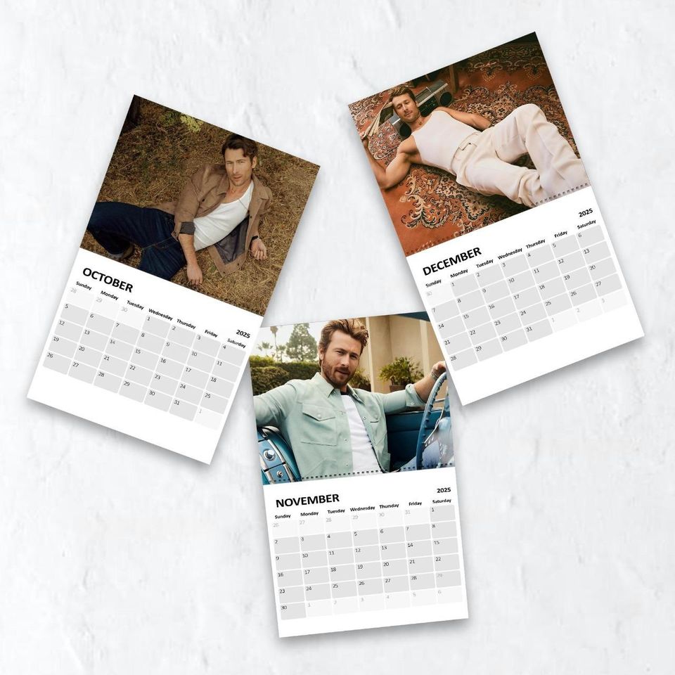 Glen Powell 2026 Calendar, Celebrity Crush Planner, Funny Wall Calendar Gift, Glen Powell Fan Merch, Holiday Gift for Her
