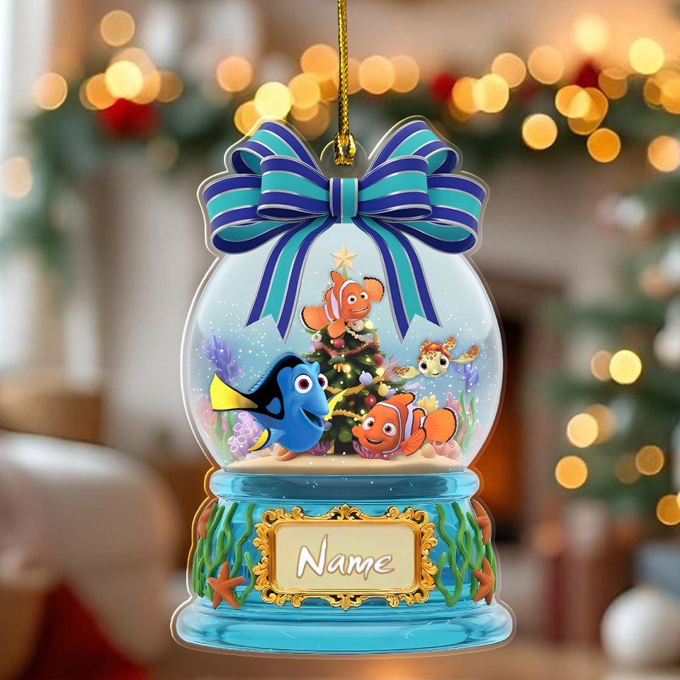 Personalized Finding Nemo Dory 2D Flat Acrylic Ornament , Custom Disney Nemo Finding Dory Ornament, Disney Christmas Tree Decor