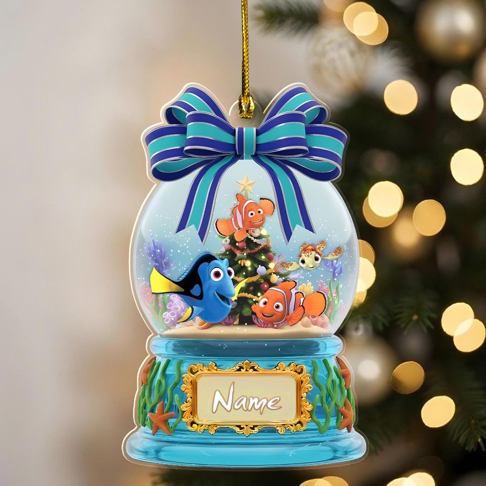Personalized Finding Nemo Dory 2D Flat Acrylic Ornament , Custom Disney Nemo Finding Dory Ornament, Disney Christmas Tree Decor