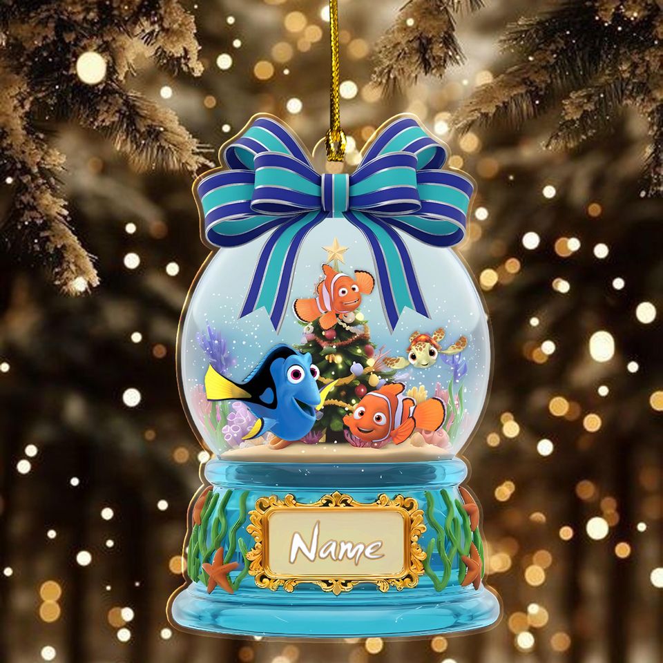 Personalized Finding Nemo Dory 2D Flat Acrylic Ornament , Custom Disney Nemo Finding Dory Ornament, Disney Christmas Tree Decor