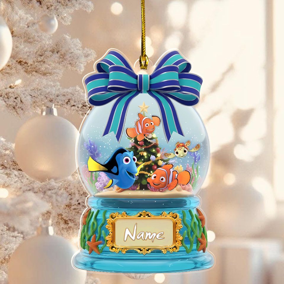 Personalized Finding Nemo Dory 2D Flat Acrylic Ornament , Custom Disney Nemo Finding Dory Ornament, Disney Christmas Tree Decor