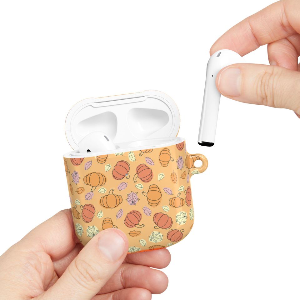 Autumn Pumpkin AirPod Case | Fall Vibes, Cute Wireless Earbud Holder