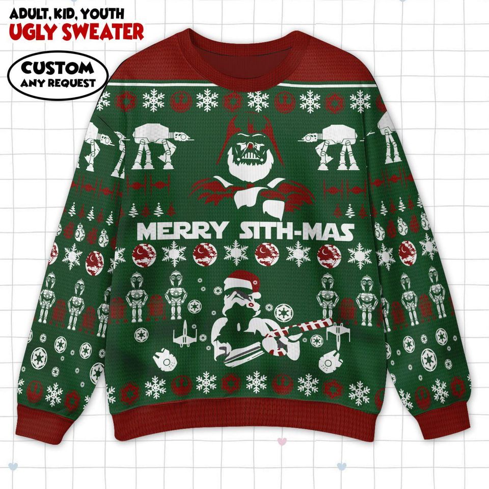 Star Wars Ugly Sweater, Merry Sith-Mas Sweater, Darth Vader Sweater, Star Wars Xmas Sweater, Holiday Sweater