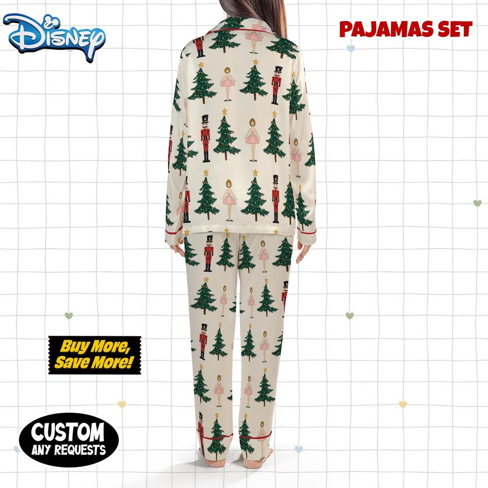 Nutcracker Ballet Pajamas Set, Christmas Pajamas, Christmas Nutcracker Pajamas
