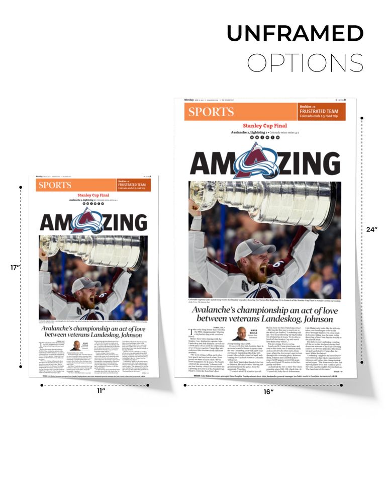 2022 Colorado Avalanche Amazing Stanley Cup Champions Commemorative Newspaper Print