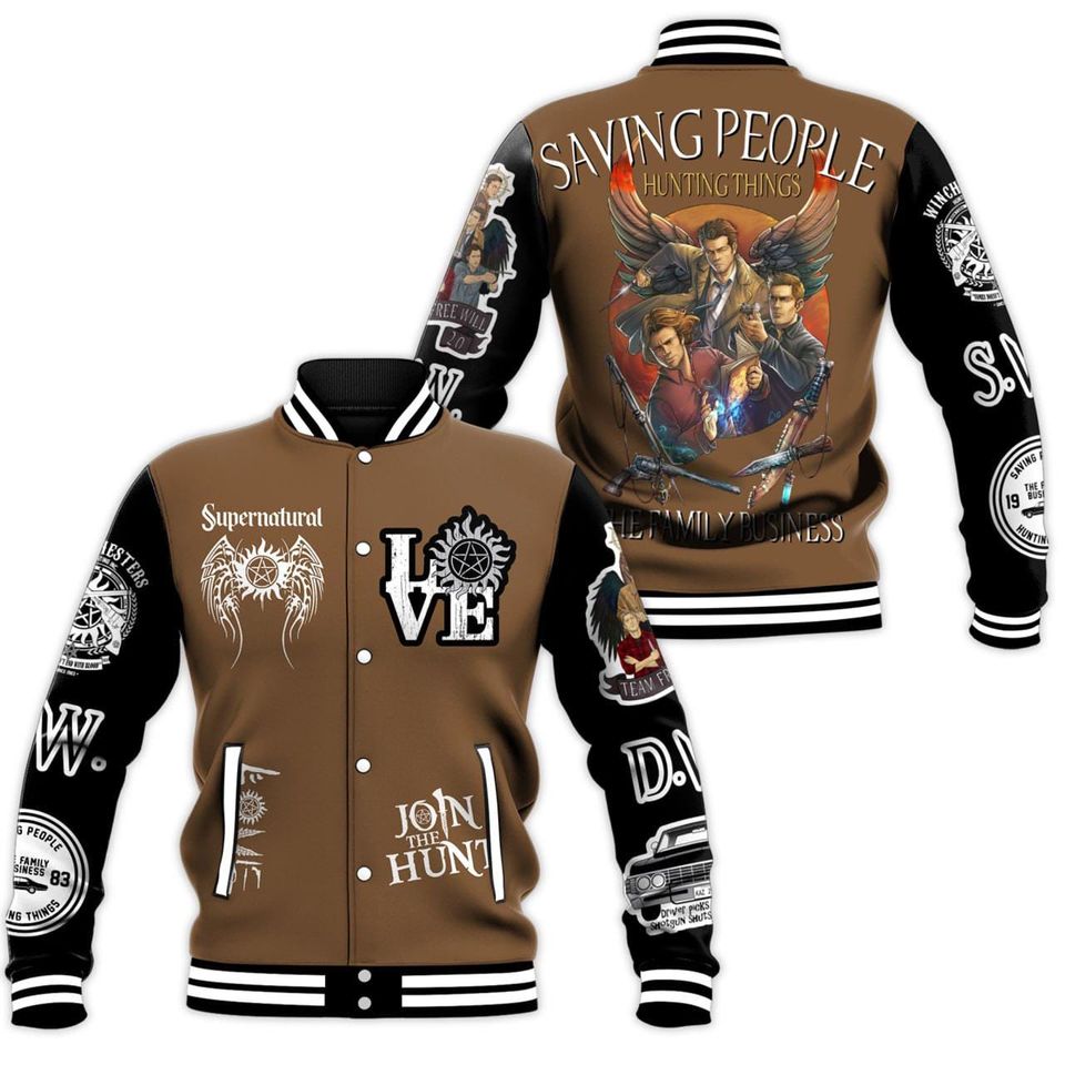 Supernatural Baseball Jacket For Fan, Gift For Him, Gift For Friend