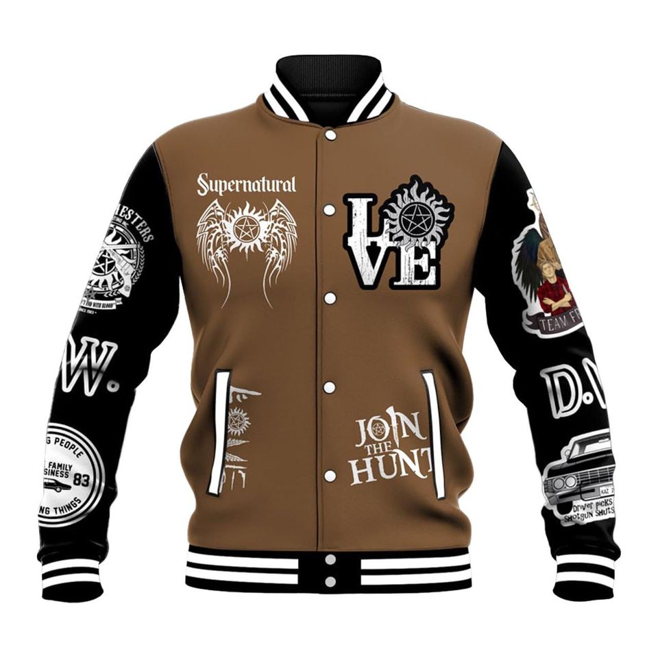 Supernatural Baseball Jacket For Fan, Gift For Him, Gift For Friend
