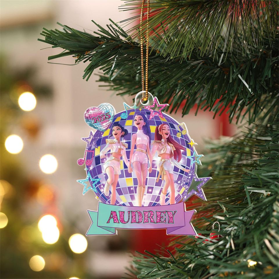 Personalized Huntrix Christmas Acrylic Ornament,Kpop Demon Hunter Ornament