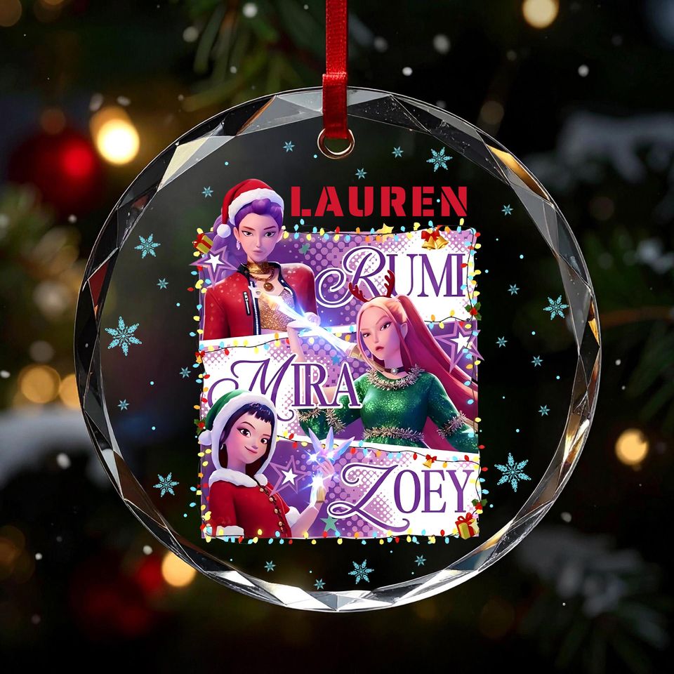 Personalized Name Huntrix Ornament,KPOP Christmas Keepsake, Christmas Ornament