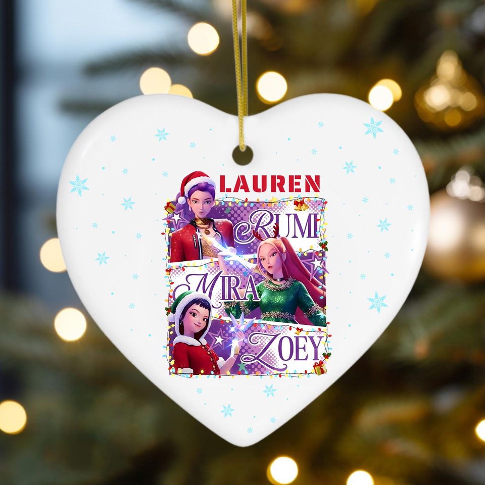 Personalized Name Huntrix Ornament,KPOP Christmas Keepsake, Christmas Ornament