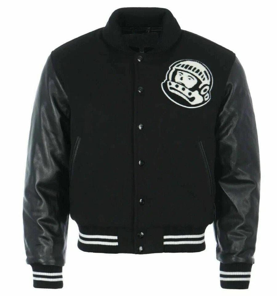 Billionaire Boys Club Varsity Jacket Leather Sleeves Wool Body