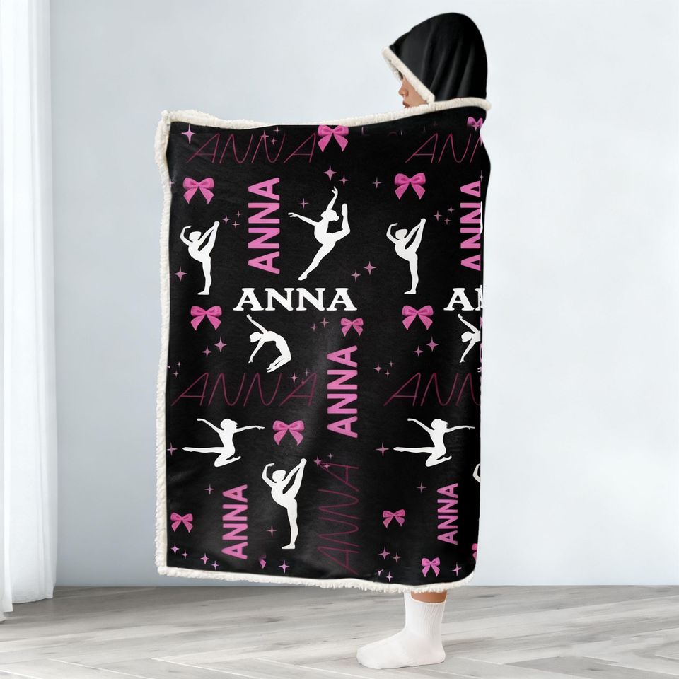 Personalized Soccer Blanket Hoodie with Custom Name and Number, Unique Sports Gift for All Ages