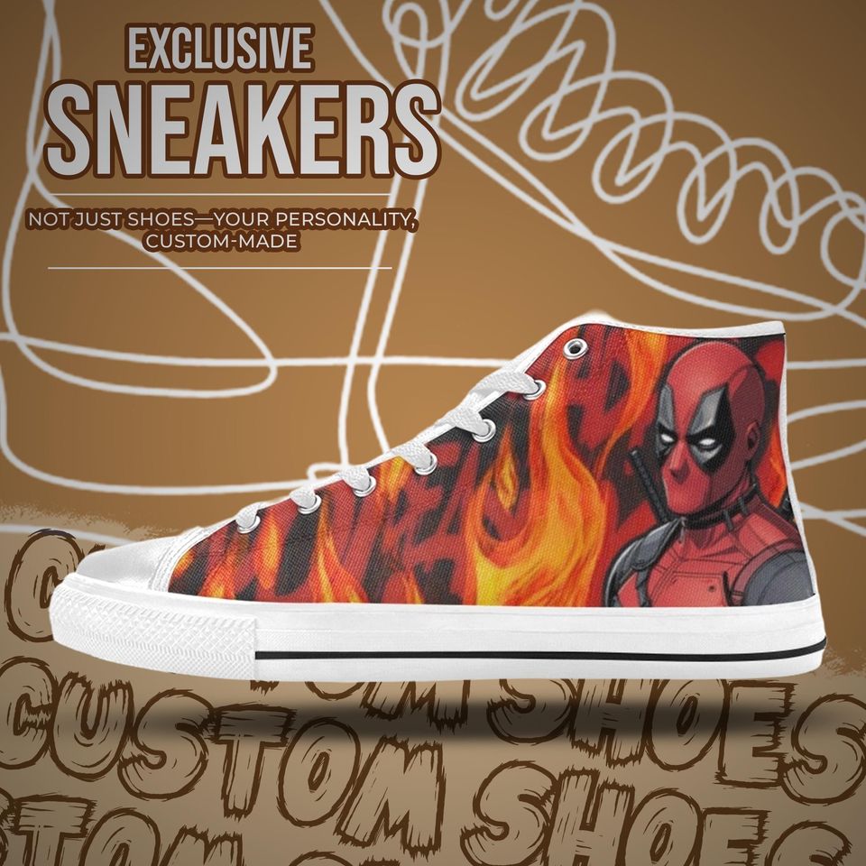 Deadpool High Top Shoes