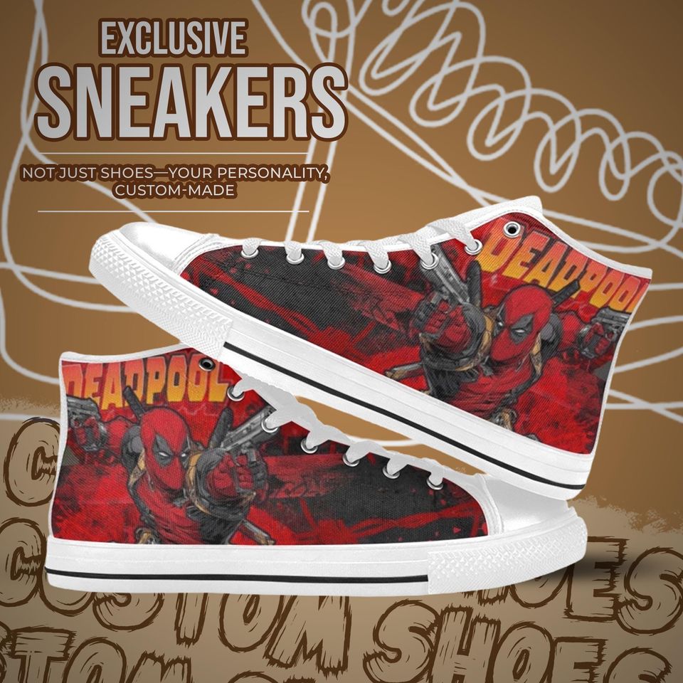 Deadpool High Top Shoes Sneakers for Men and Women