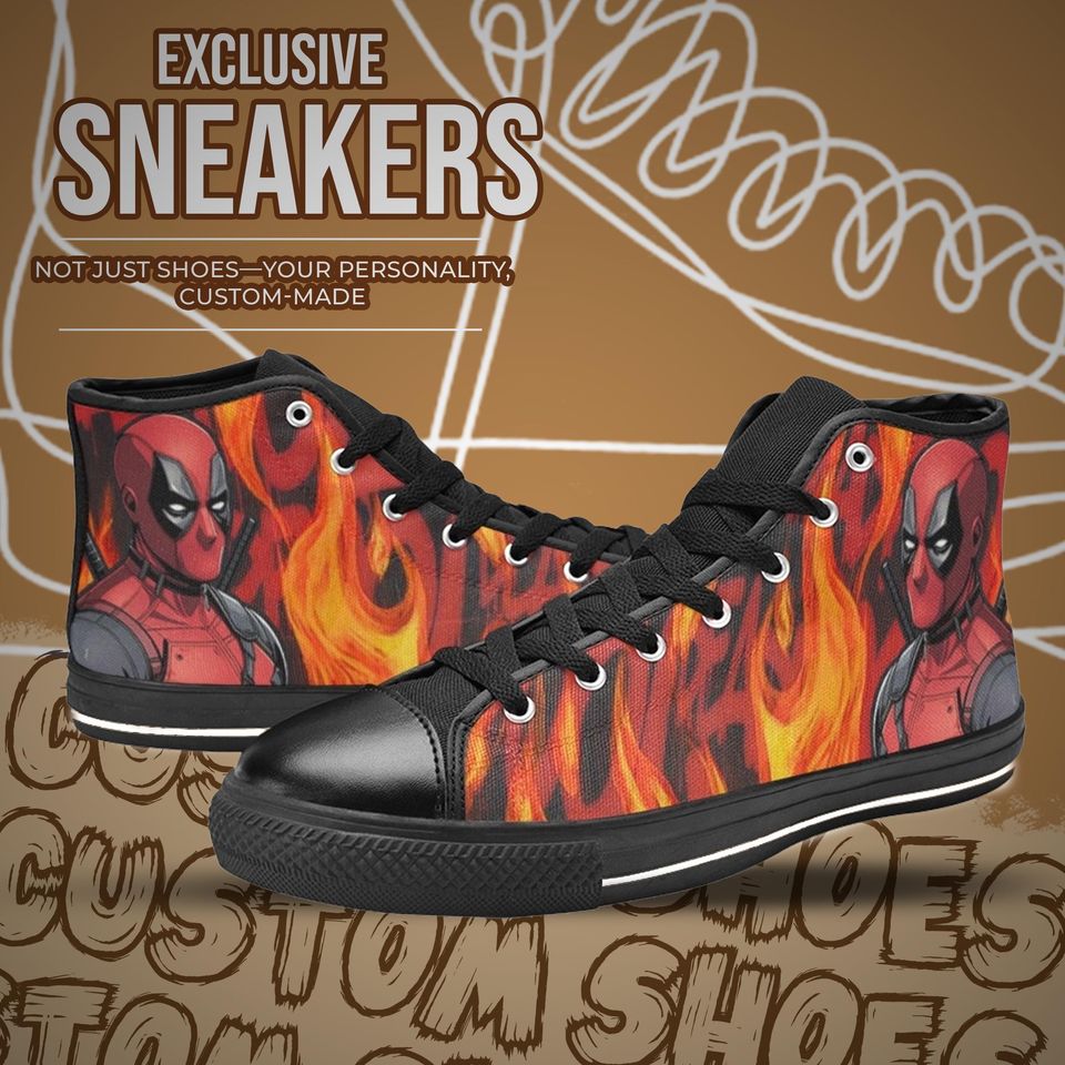 Deadpool High Top Shoes