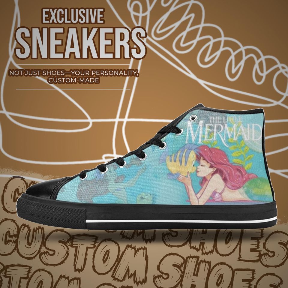 Little Mermaid High Top Shoes