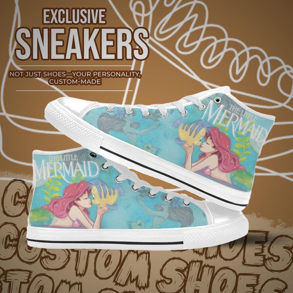 Little Mermaid High Top Shoes