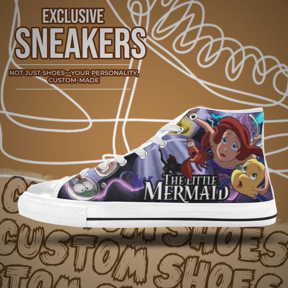 The Little Mermaid High Top Shoes