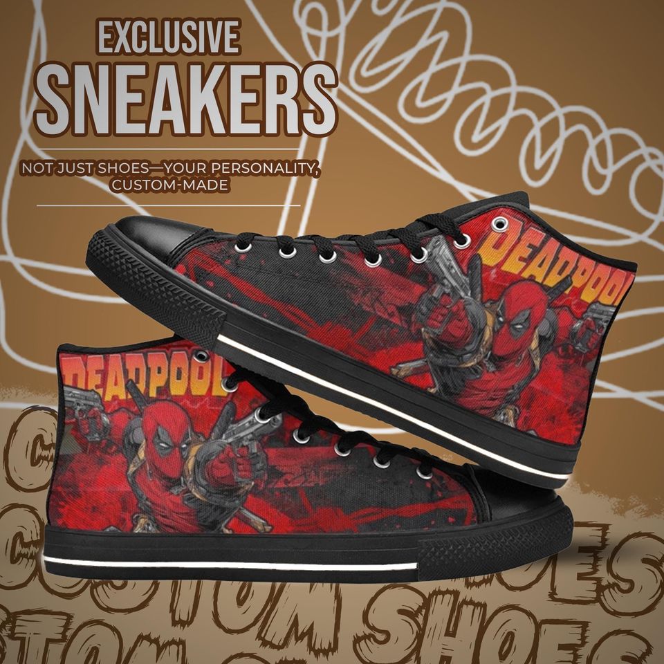 Deadpool High Top Shoes Sneakers for Men and Women