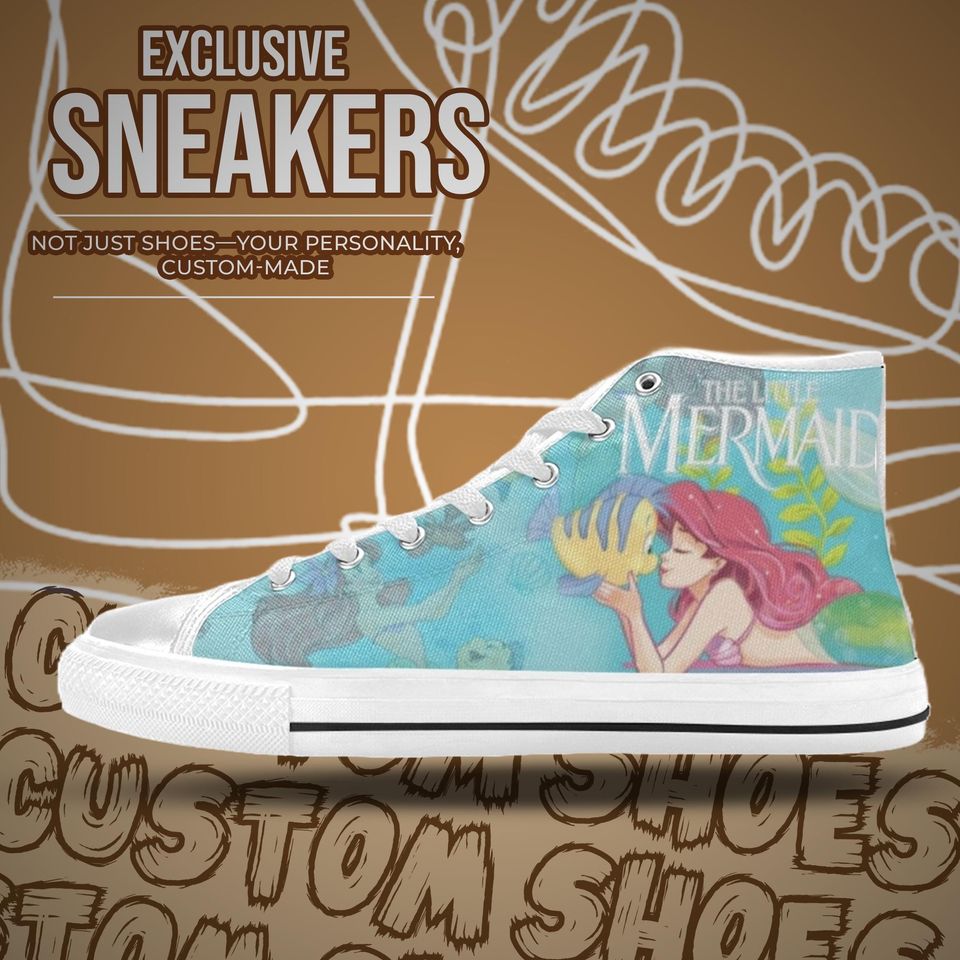 Little Mermaid High Top Shoes
