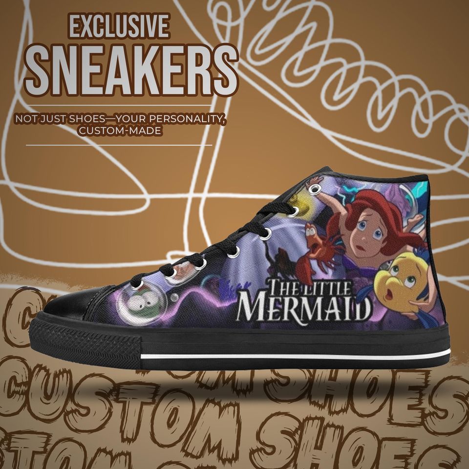 The Little Mermaid High Top Shoes