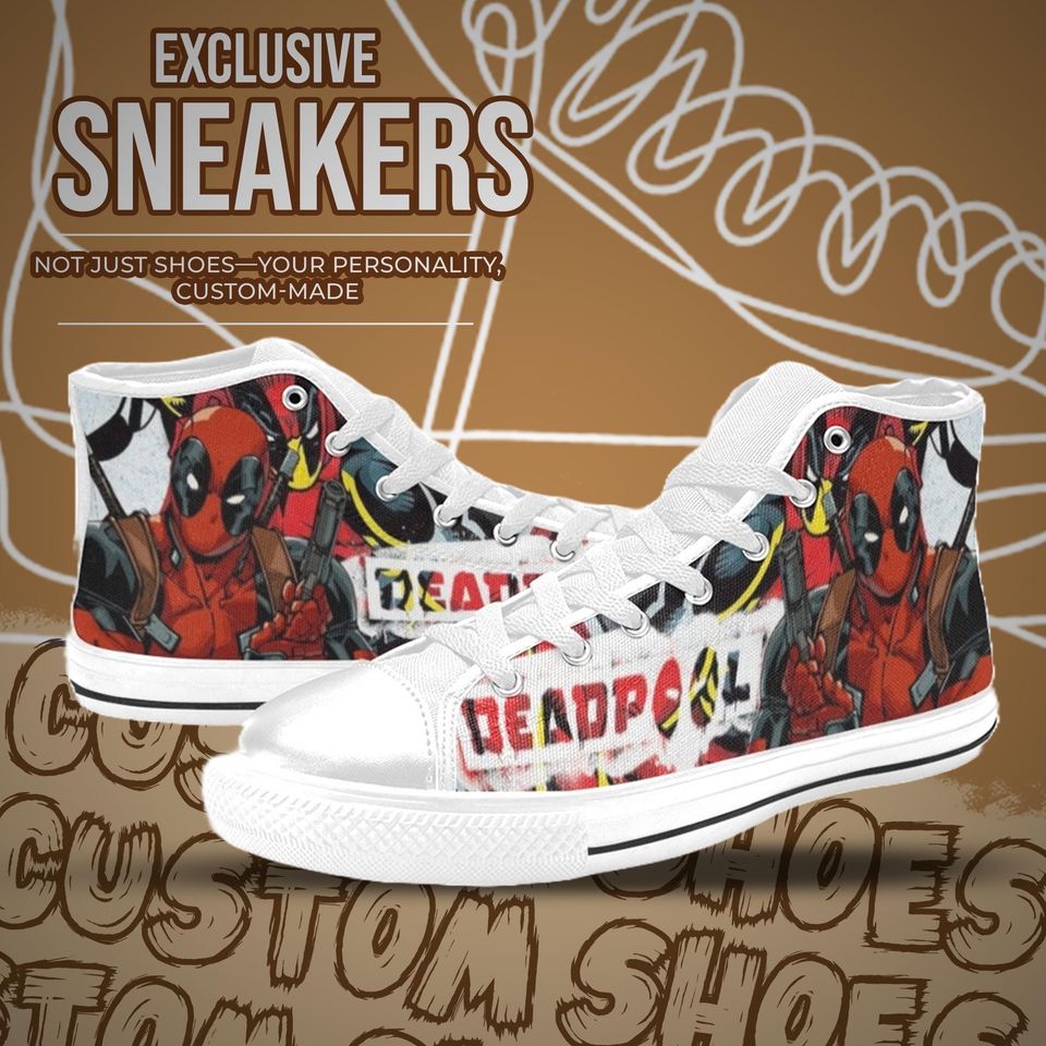 Deadpool High Top Shoes Sneakers for Men and Women