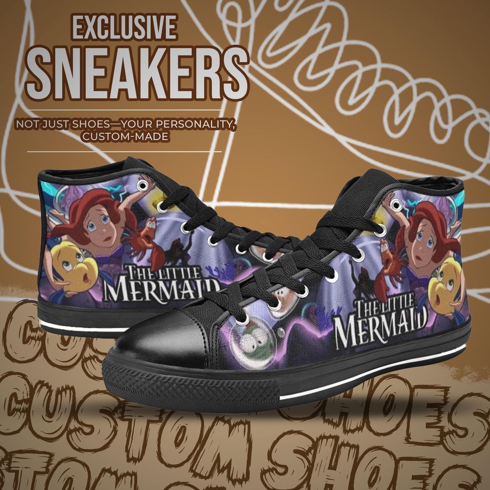 The Little Mermaid High Top Shoes