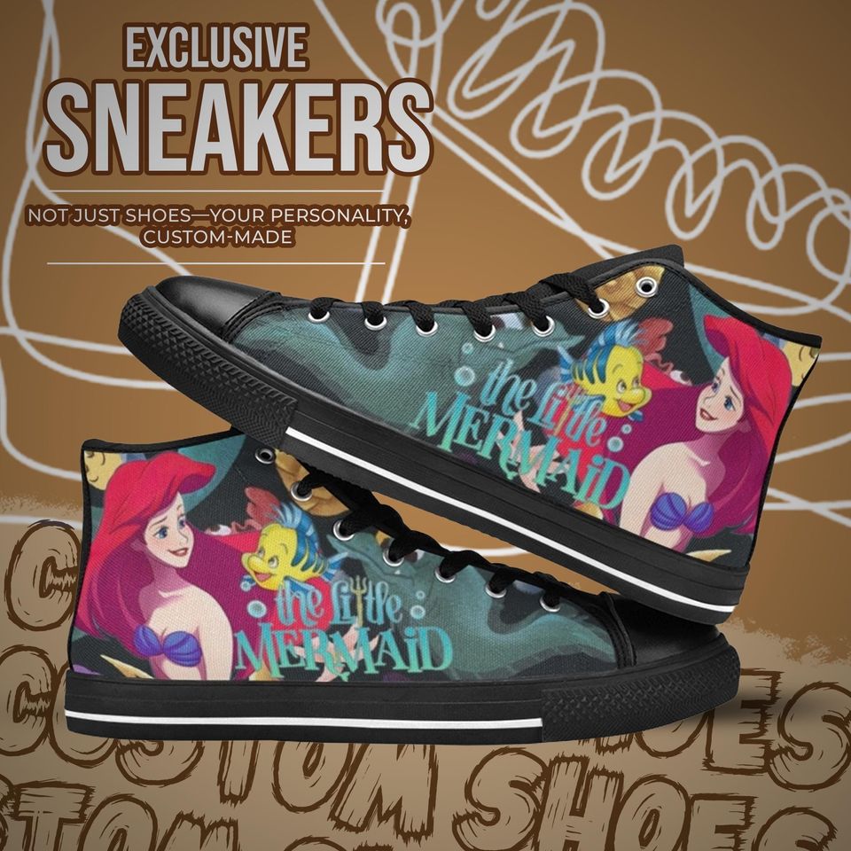 The Little Mermaid High Top Shoes