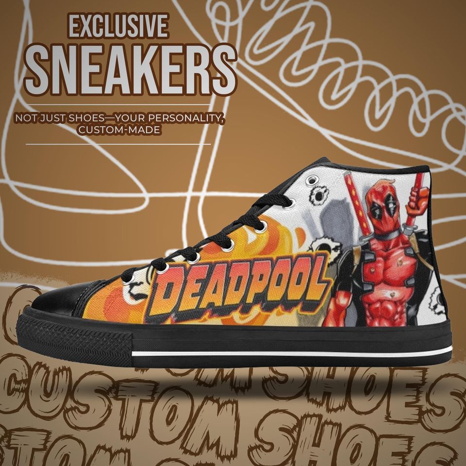 Deadpool High Top Shoes