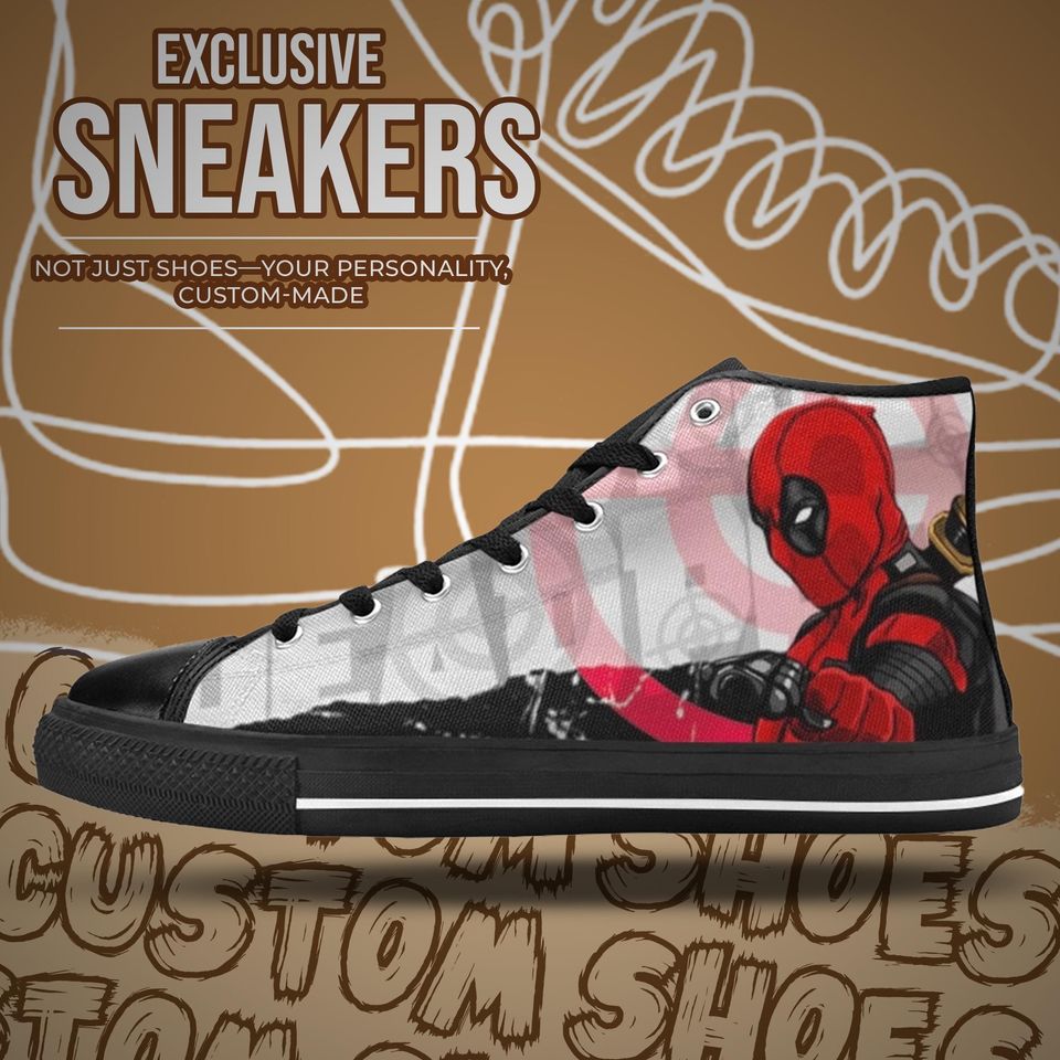 Deadpool High Top Shoes Sneakers for Men and Women