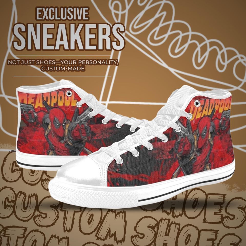 Deadpool High Top Shoes Sneakers for Men and Women