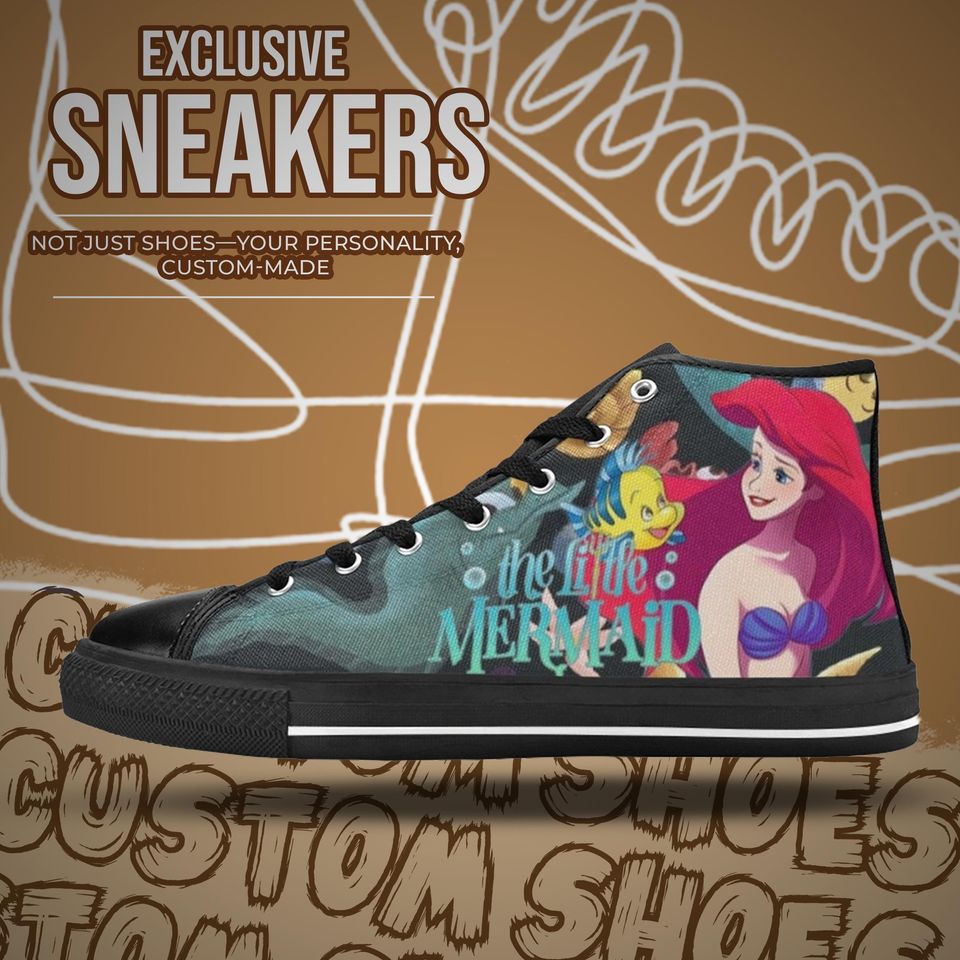 The Little Mermaid High Top Shoes