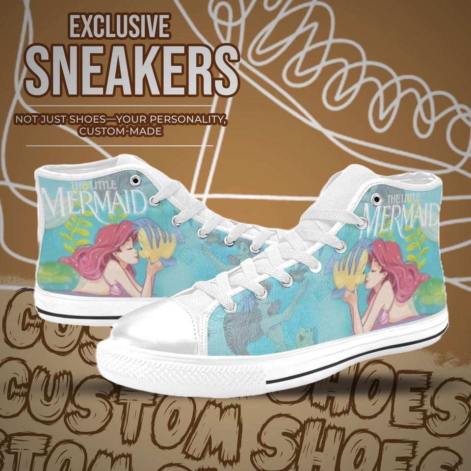 Little Mermaid High Top Shoes