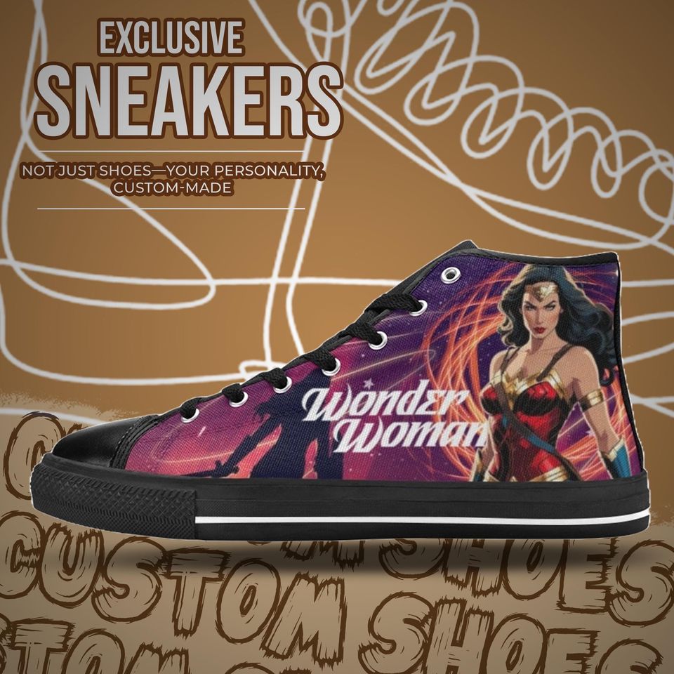 Wonder Woman High Top Shoes