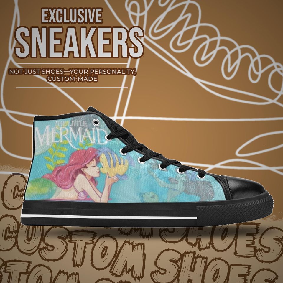 Little Mermaid High Top Shoes