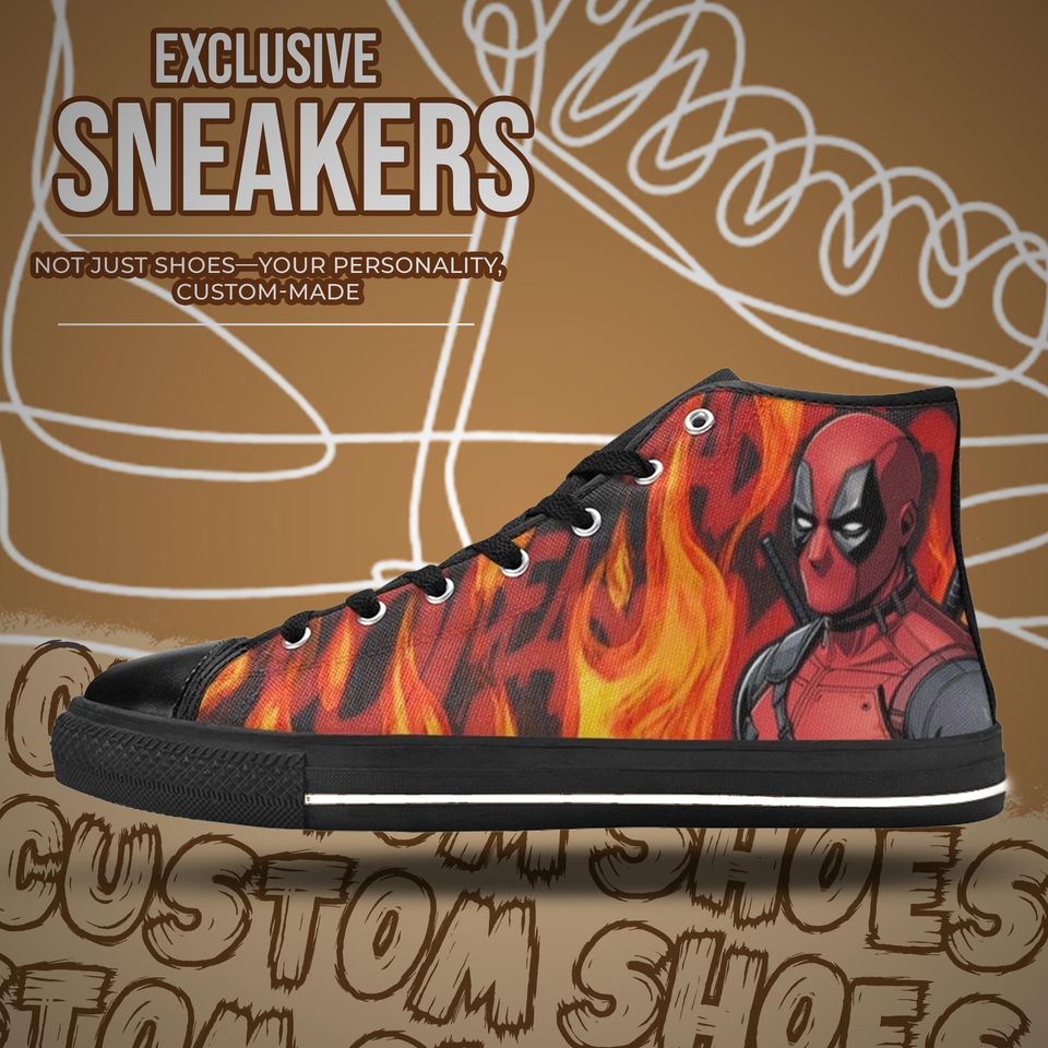 Deadpool High Top Shoes
