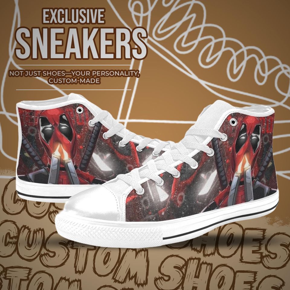 Deadpool High Top Shoes Sneakers for Men and Women