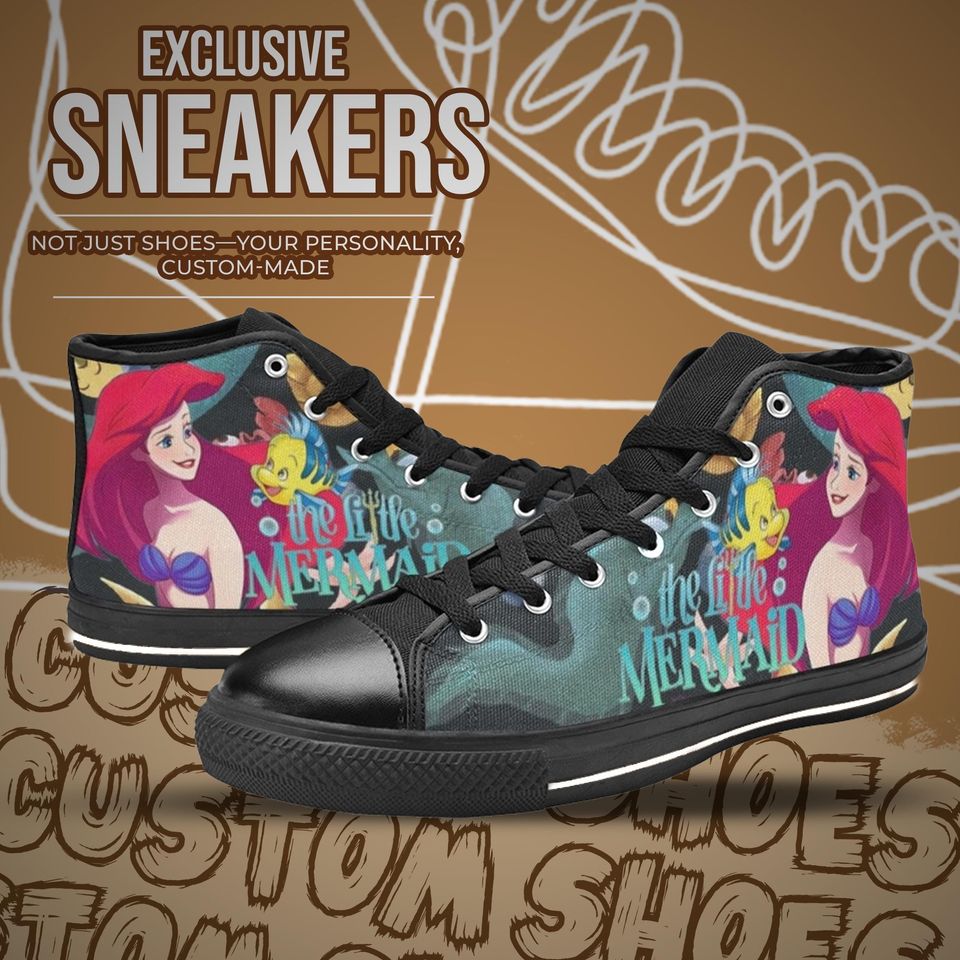 The Little Mermaid High Top Shoes