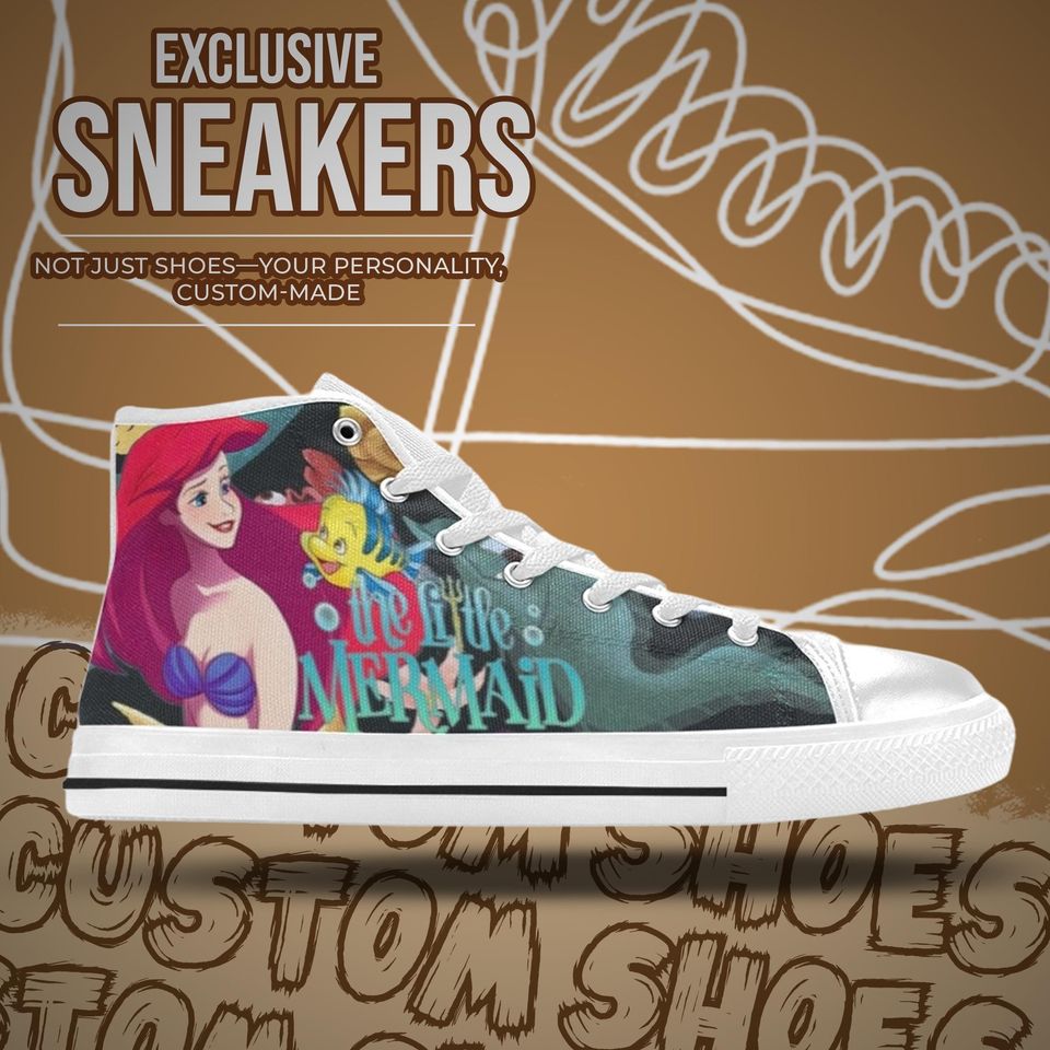 The Little Mermaid High Top Shoes