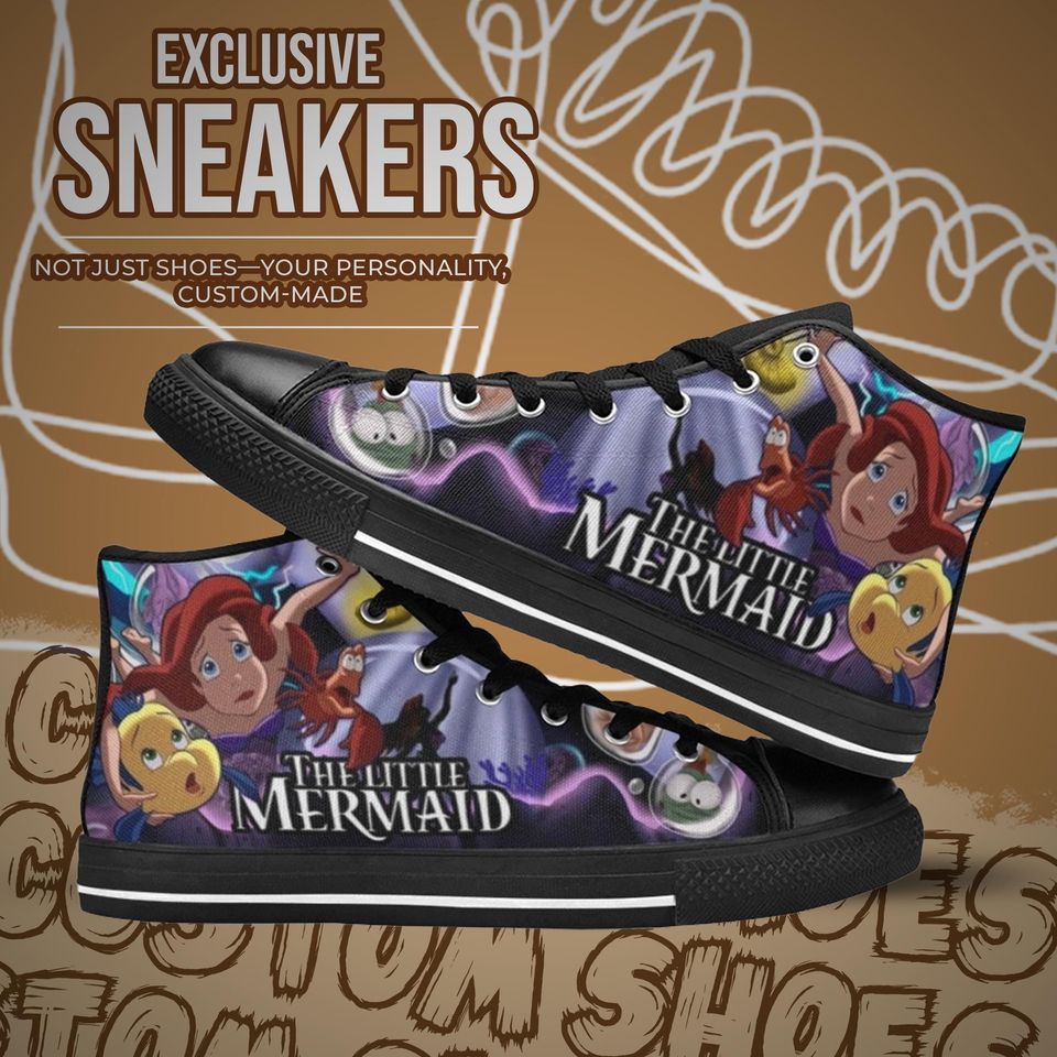 The Little Mermaid High Top Shoes