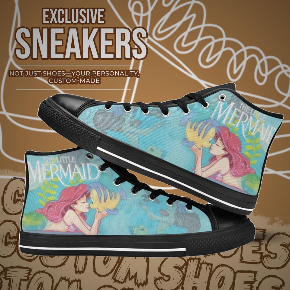 Little Mermaid High Top Shoes