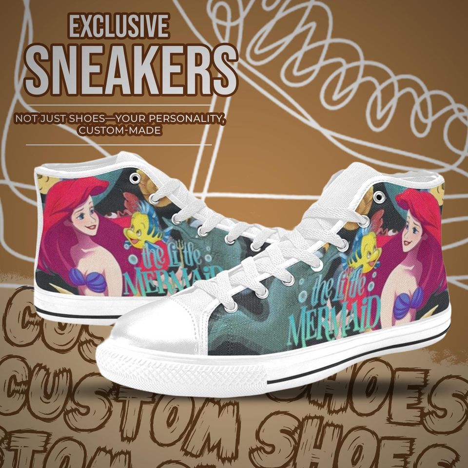 The Little Mermaid High Top Shoes