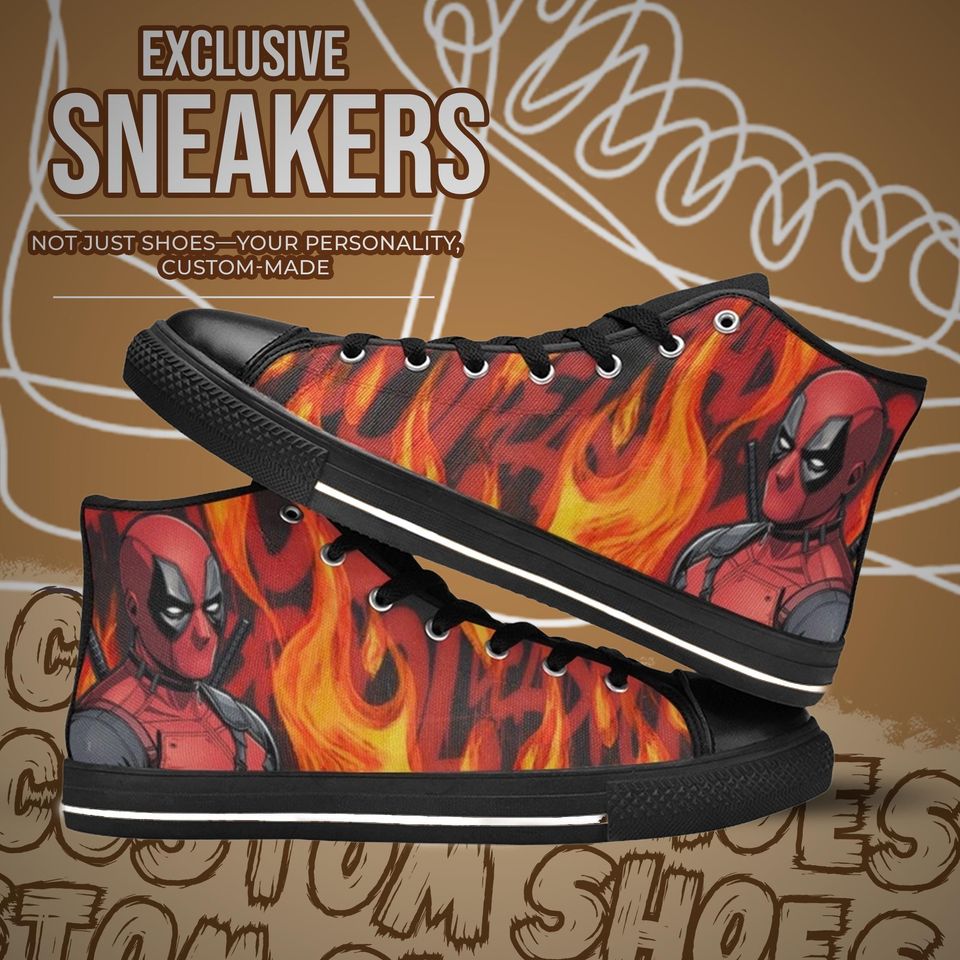 Deadpool High Top Shoes