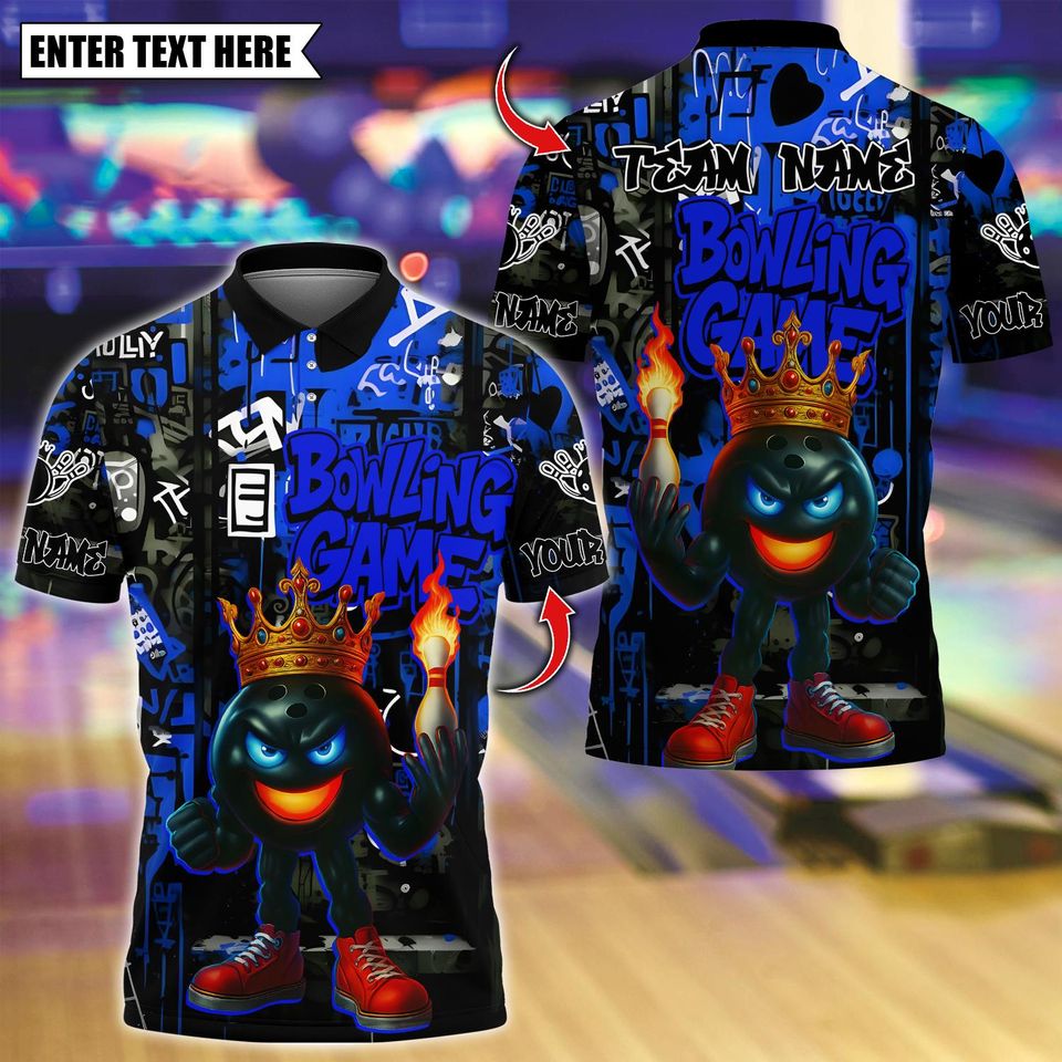 Custom Bowling Polo Shirt with 3D Name and Team Design for Men and Women