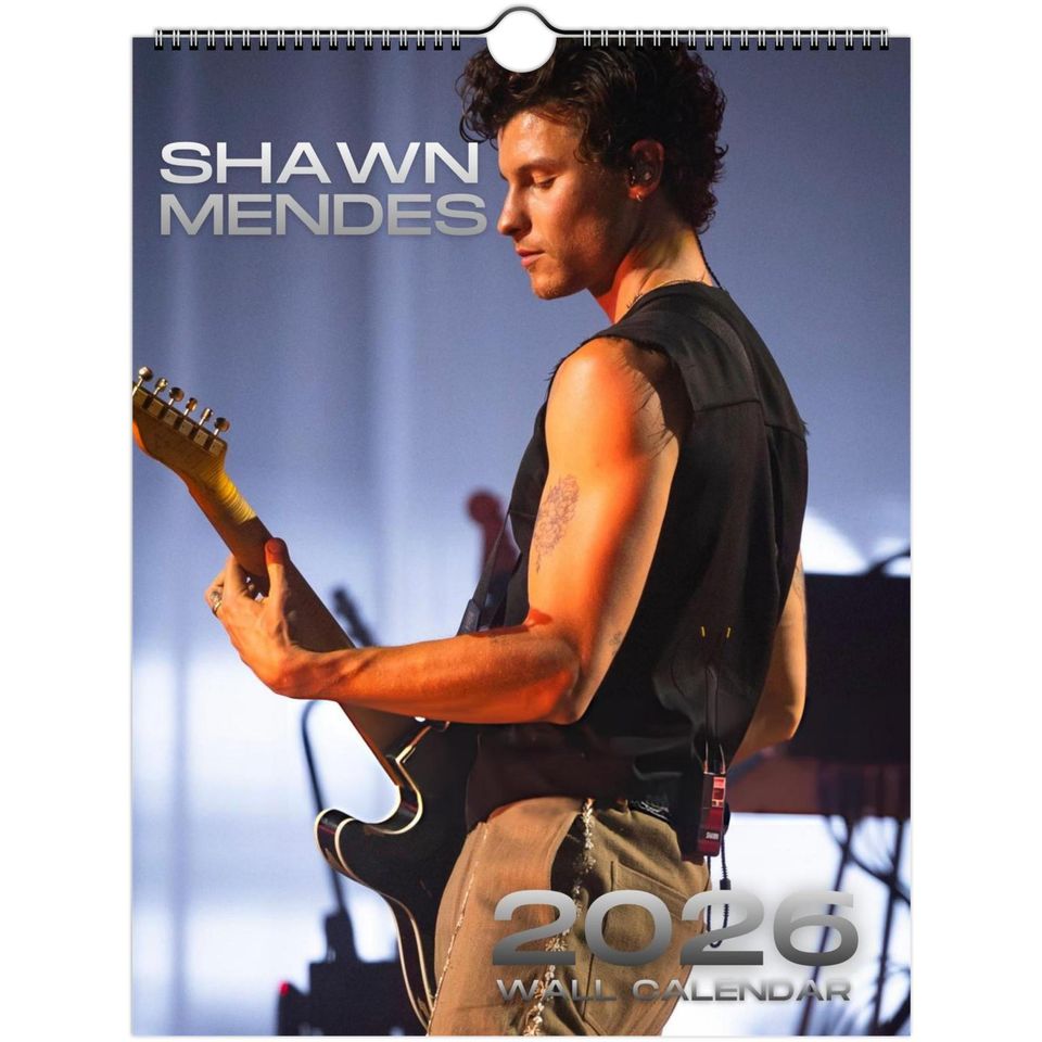 Shawn Mendes 2026 Wall Calendar