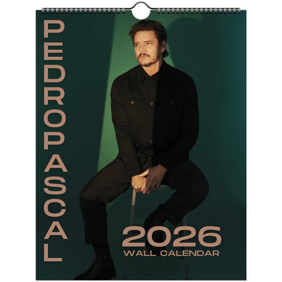 Pedro Pascal 2026 Wall Calendar with U.S. Holidays