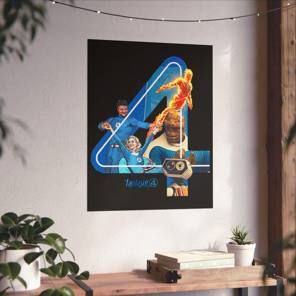 The Fantastic Four First Steps Vintage Graphic Poster